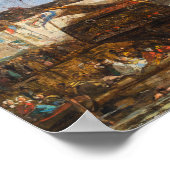 Poster Eugene Boudin - Fête dans le port de Honfleur (Coin)