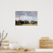 Poster Eugene Boudin La Plage (Cuisine)
