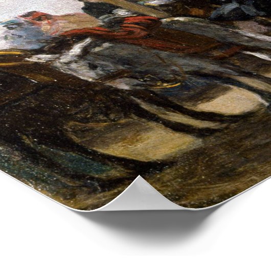 Poster Eugene Boudin La Plage (Coin)