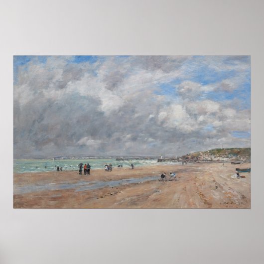 Poster Eugene Boudin - La plage de Deauville (Devant)