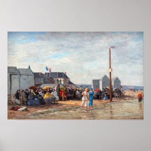 Poster Eugene Boudin - L'heure de la baignade à Trouville