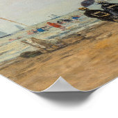 Poster Eugene Boudin - Rassemblement sur la Plage (Coin)