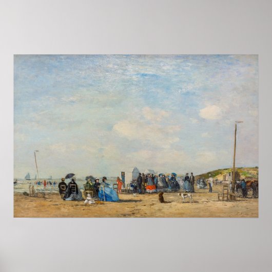 Poster Eugene Boudin - Rassemblement sur la Plage (Devant)