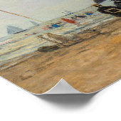 Poster Eugene Boudin - Rassemblement sur la plage (Coin)