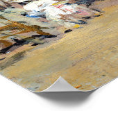 Poster Eugène Boudin sur la plage (Coin)