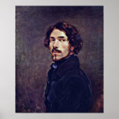 Poster Eugene Delacroix - autoportrait (Devant)