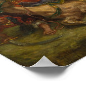 Poster Eugene Delacroix - Chasse au lion (Coin)