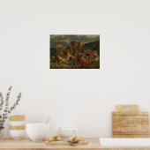 Poster Eugene Delacroix - Chasse au lion (Cuisine)