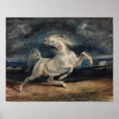 Poster Eugene Delacroix - Cheval effrayé par la foudre (Devant)