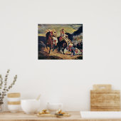 Poster Eugene Delacroix - Combat de Giaour et Pasha (Cuisine)