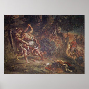 Poster Eugene Delacroix - Jacob lutte avec l'ange