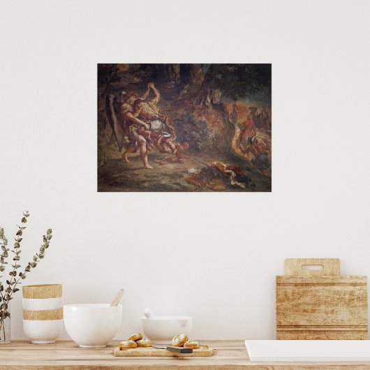Poster Eugene Delacroix - Jacob lutte avec l'ange (Cuisine)