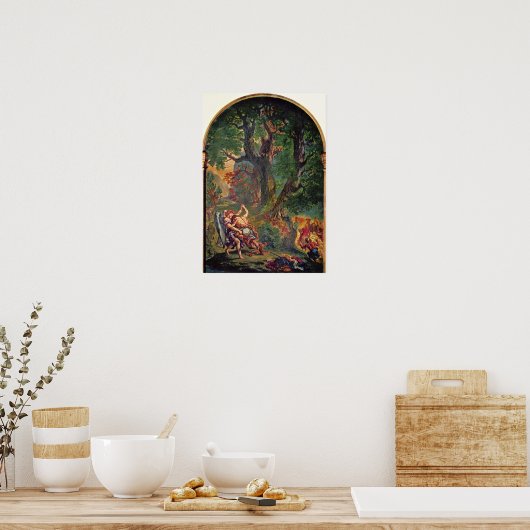 Poster Eugene Delacroix - Jacob lutte avec l'ange (Cuisine)