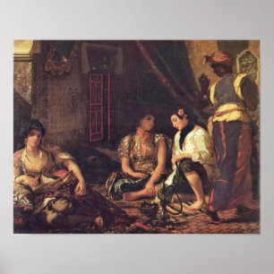 Poster Eugene Delacroix - Les femmes d'Alger