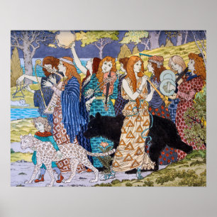 Poster Eugene Grasset - Panneau décoratif Harmony