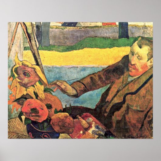 Poster Eugene Henri Paul Gauguin - Van Gogh Peinture (Devant)