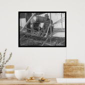 Poster Eugene Lefebvre assis à son avion 1909 (Cuisine)