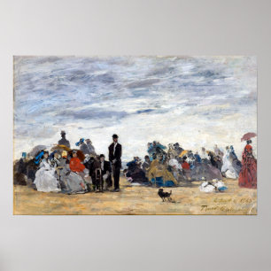 Poster Eugène Louis Boudin Beach à Trouville
