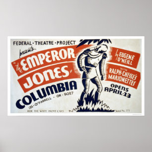 Poster Eugene ONeill Emperor 1937 WPA