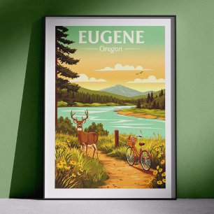 Poster Eugene Oregon vintage