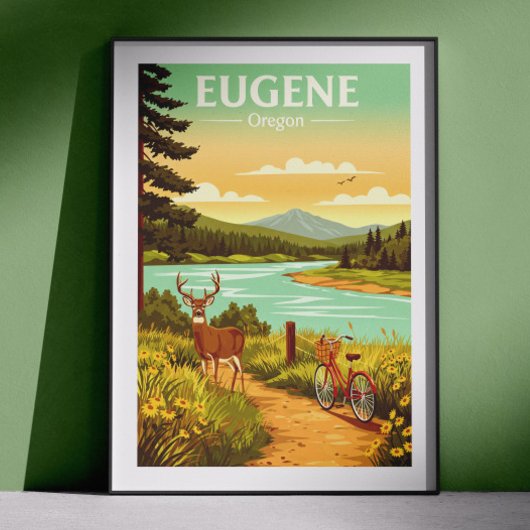 Poster Eugene Oregon vintage