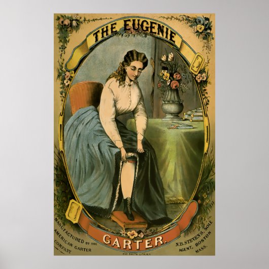 Poster EUGENIE Garter Publicité c. 1840 (Devant)