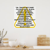 Poster "Euh, CE N'EST PAS JUSTE !" (Cuisine)