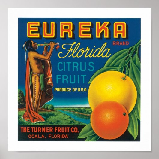 Poster Eureka Brand Florida Citrus Fruit (Devant)