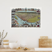 Poster Eureka, CA Carte panoramique - 1902 (Cuisine)