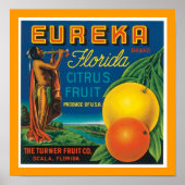 Poster Eureka Florida Citrus (Devant)