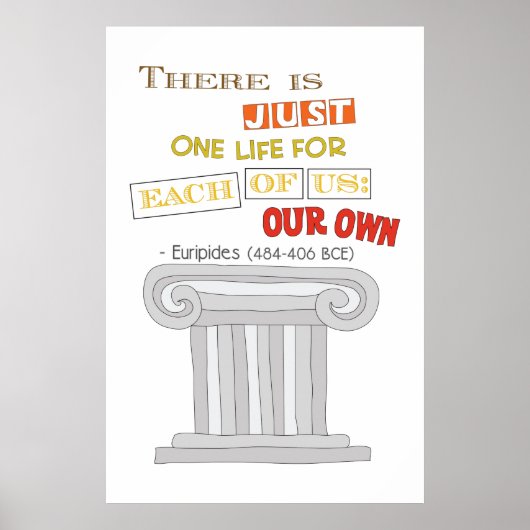 Poster Euripides Une seule vie pour vivre gay (Devant)