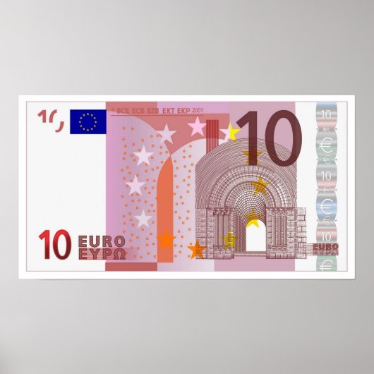 Poster EURO 10 Euro note Dix Euro note (Devant)