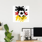 Poster Euro 2012 - Coupe d'Europe Allemagne drapeau footb (Bureau à domicile)