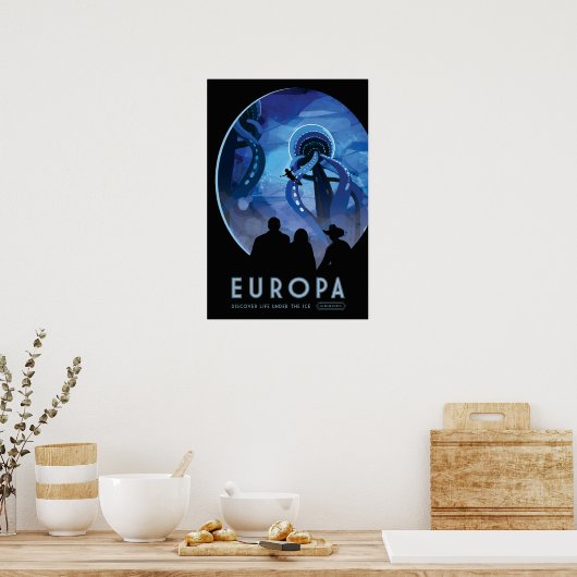 Poster EUROPA Découvrez la vie sous glace NASA Space Trav (Cuisine)