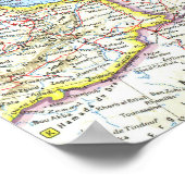 Poster " Europe : 1962 Carte détaillée ... (Coin)