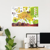 Poster " Europe : 1977 - La carte historique... (Bureau à domicile)