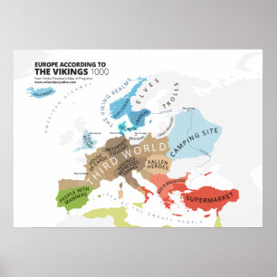 Poster Europe According to the Vikings