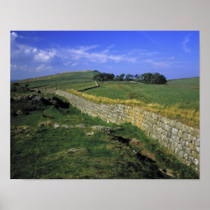 Poster Europe, Angleterre, Le mur d'Hadrien. Les pierres 