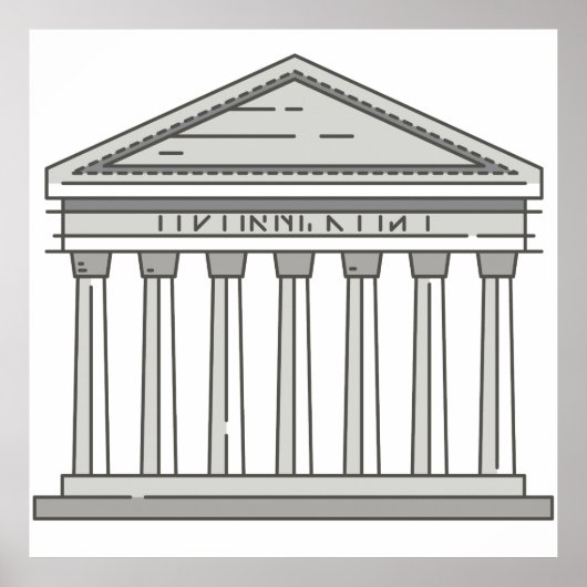 Poster Europe antique panthéon romain temple WorldLandmar (Devant)