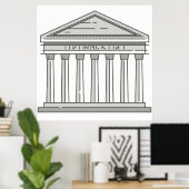 Poster Europe antique panthéon romain temple WorldLandmar (Bureau à domicile)