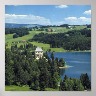 Poster Europe, Autriche, Fuschl. Château de Schloss Fusch