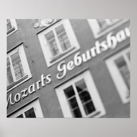 Poster Europe, Autriche, Salzbourg. Lieu de naissance de  (Devant)