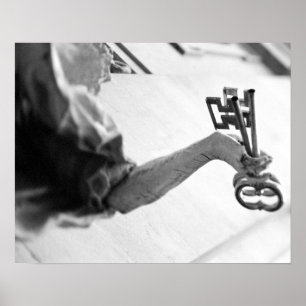 Poster Europe, Autriche, Salzbourg. Statue avec touches