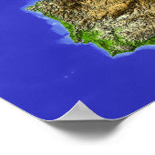 Poster Europe, carte de relief ombragée (Coin)