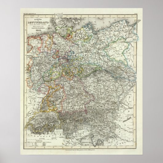Poster Europe centrale, Allemagne, Pologne (Devant)