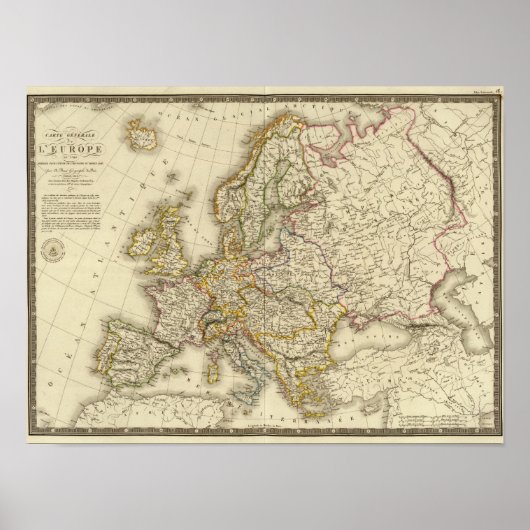 Poster Europe en 1789 (Devant)