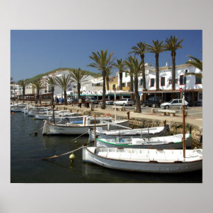 Poster Europe, Espagne, Minorque (ou Menorca). Pêche