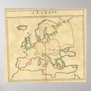 Poster Europe et grandes villes