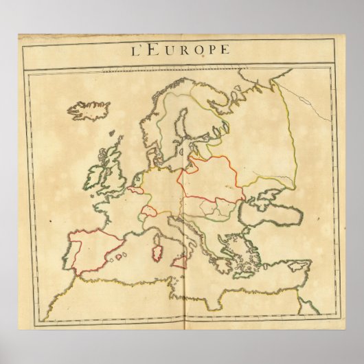 Poster Europe et grandes villes (Devant)