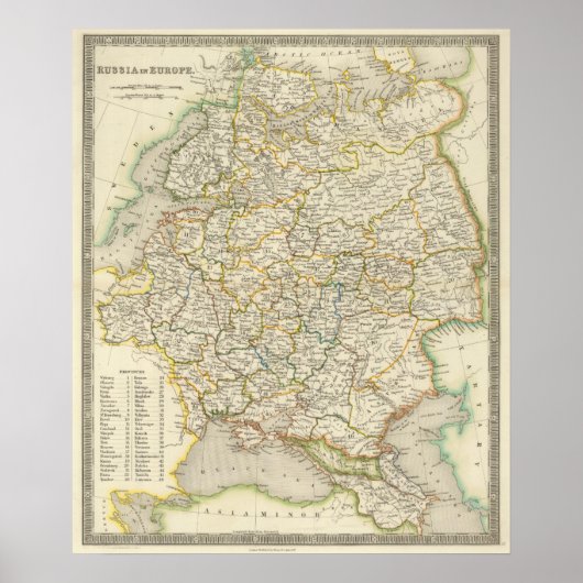 Poster Europe et Russie (Devant)